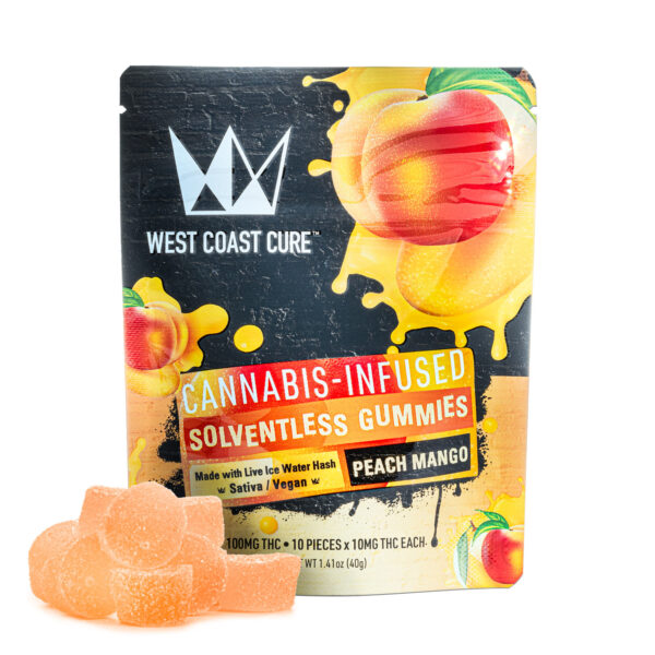 Peach Mango Flavored Solventless Gummies